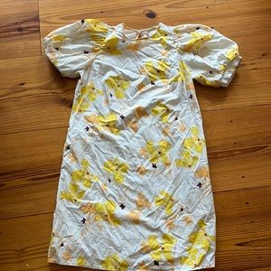 XS cotton Sunny yellow dress. Just above the knee